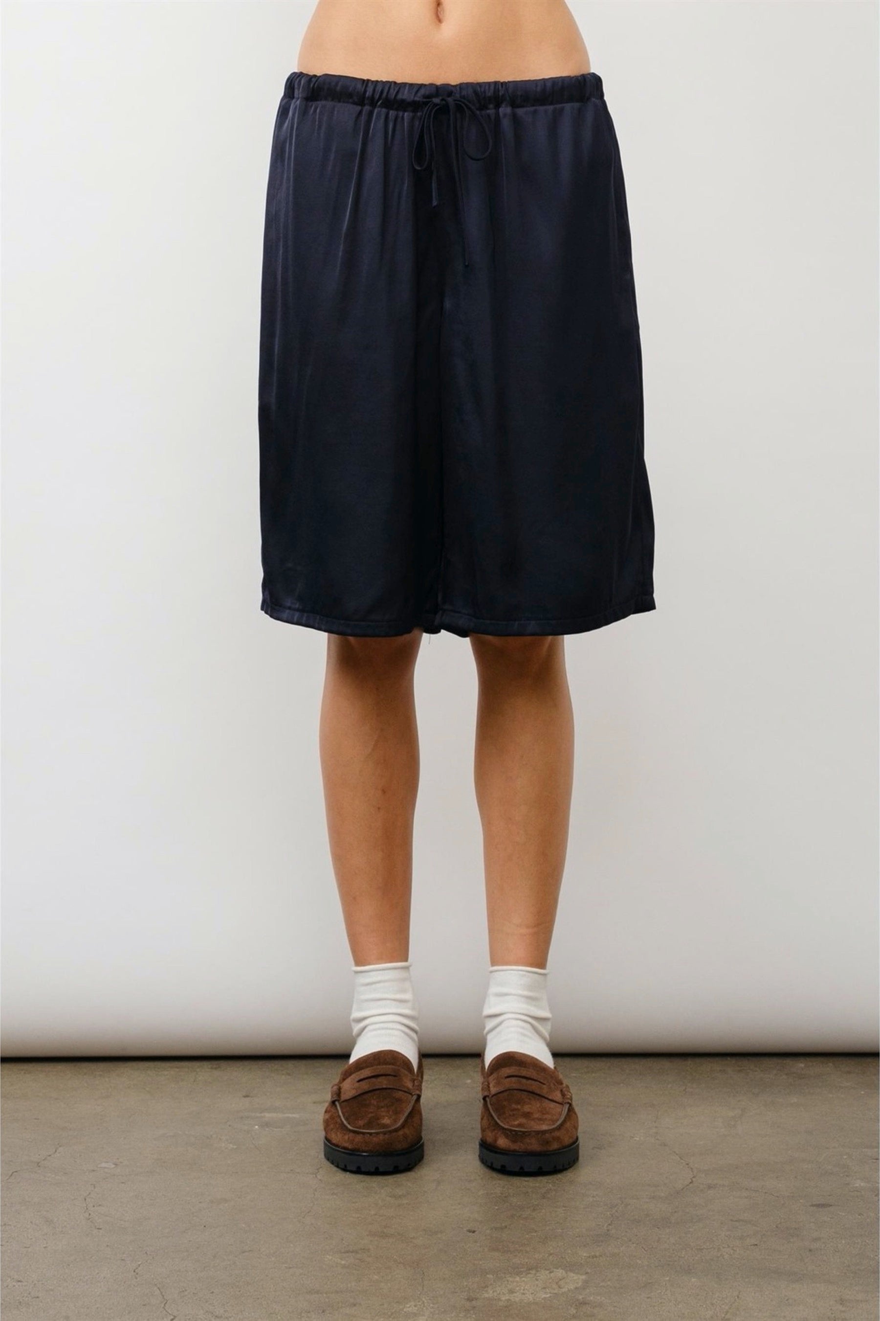 Navy Lily Relaxed Shorts