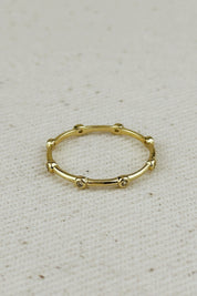 Gold CZ Dots Ring