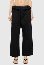 Black Anja Fold Over Pant