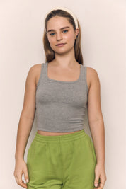 Heather Grey Square Neck Tank
