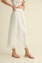 White Eyelet Este Skirt