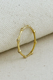 Gold CZ Dots Ring