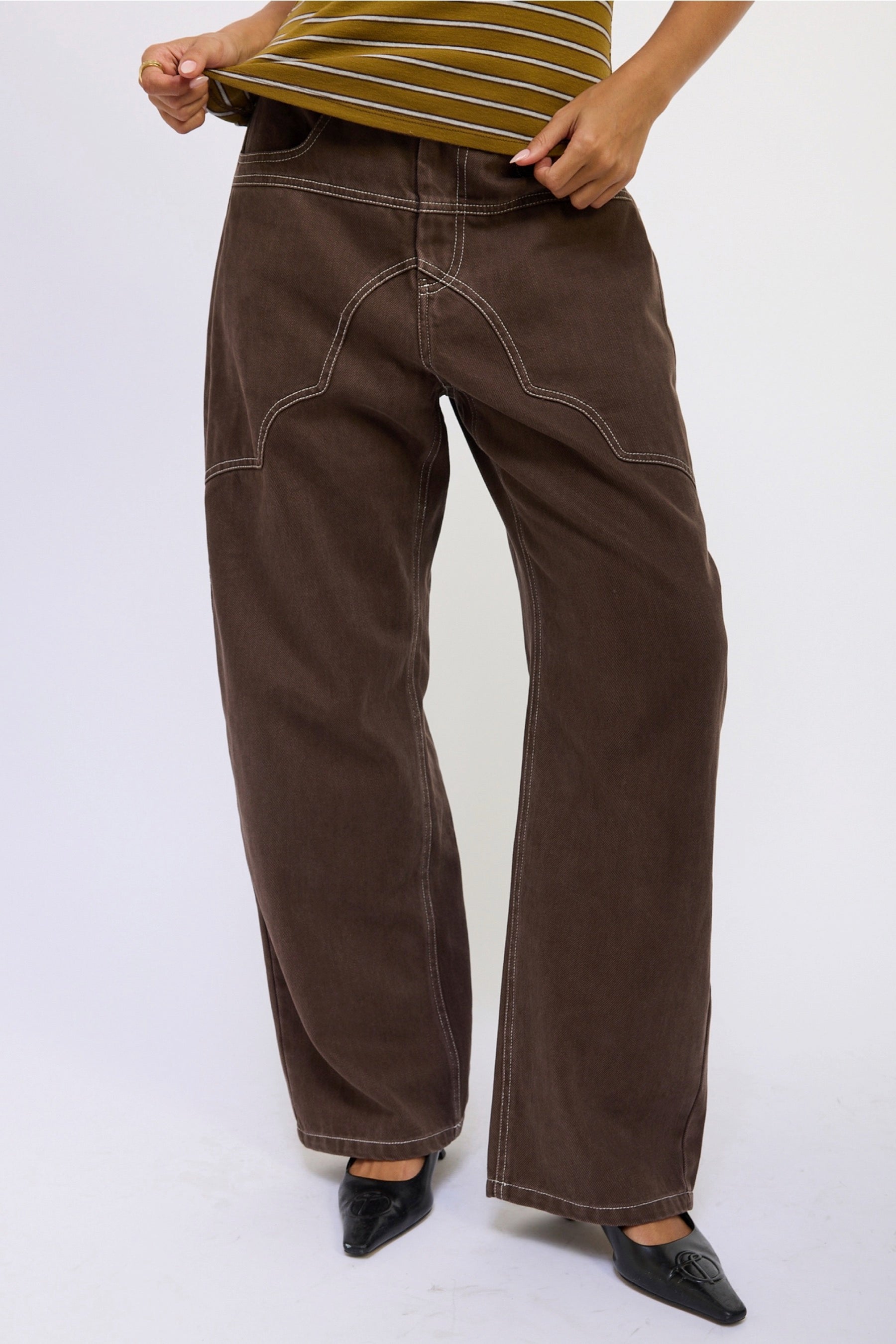 Brown Western Pant