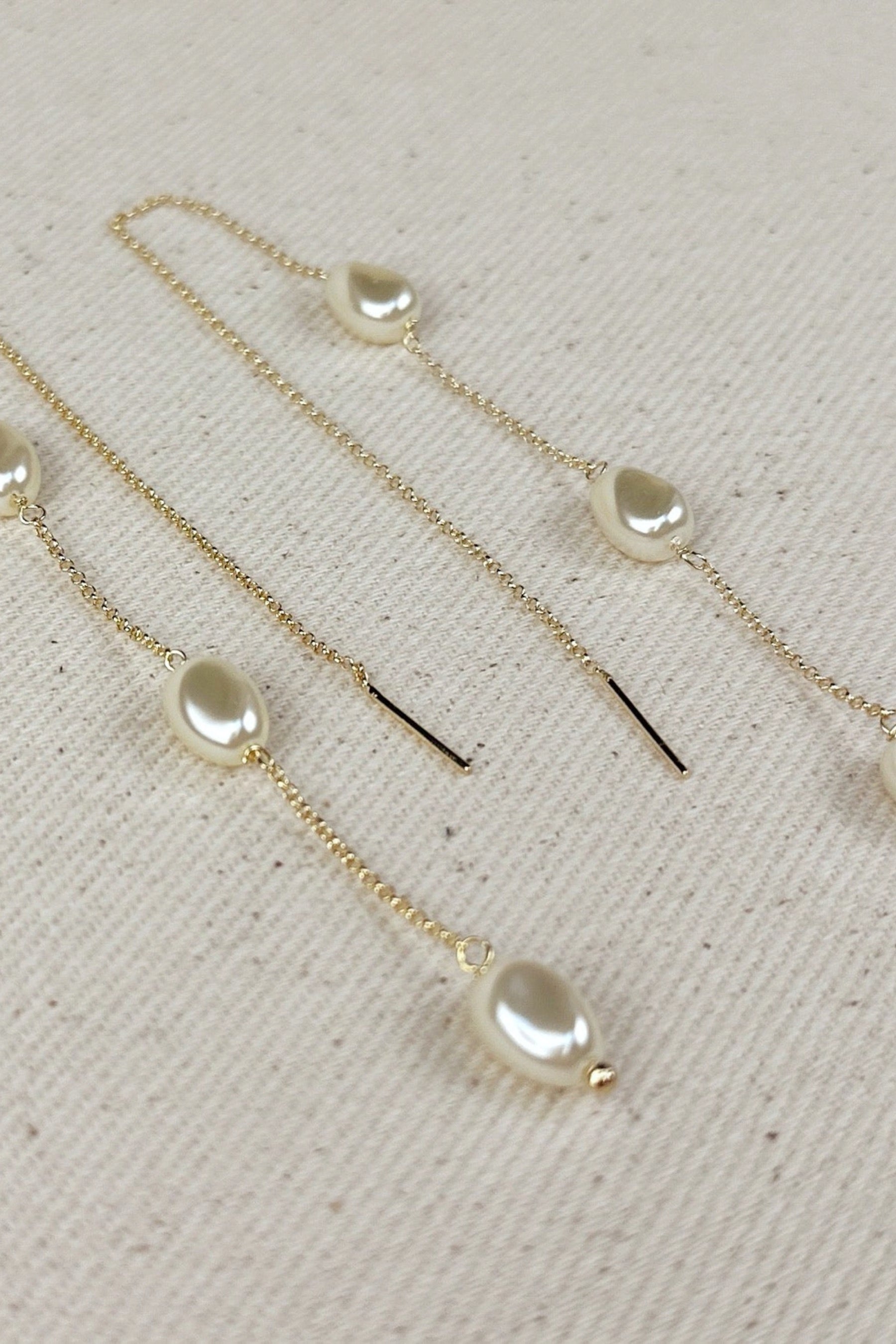 Gold Baroque Pearl Threaders