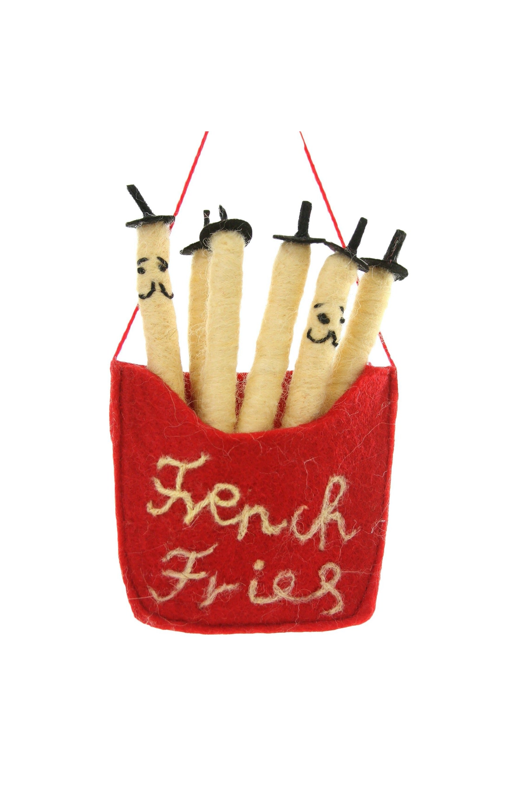 French Fries Felt Ornament