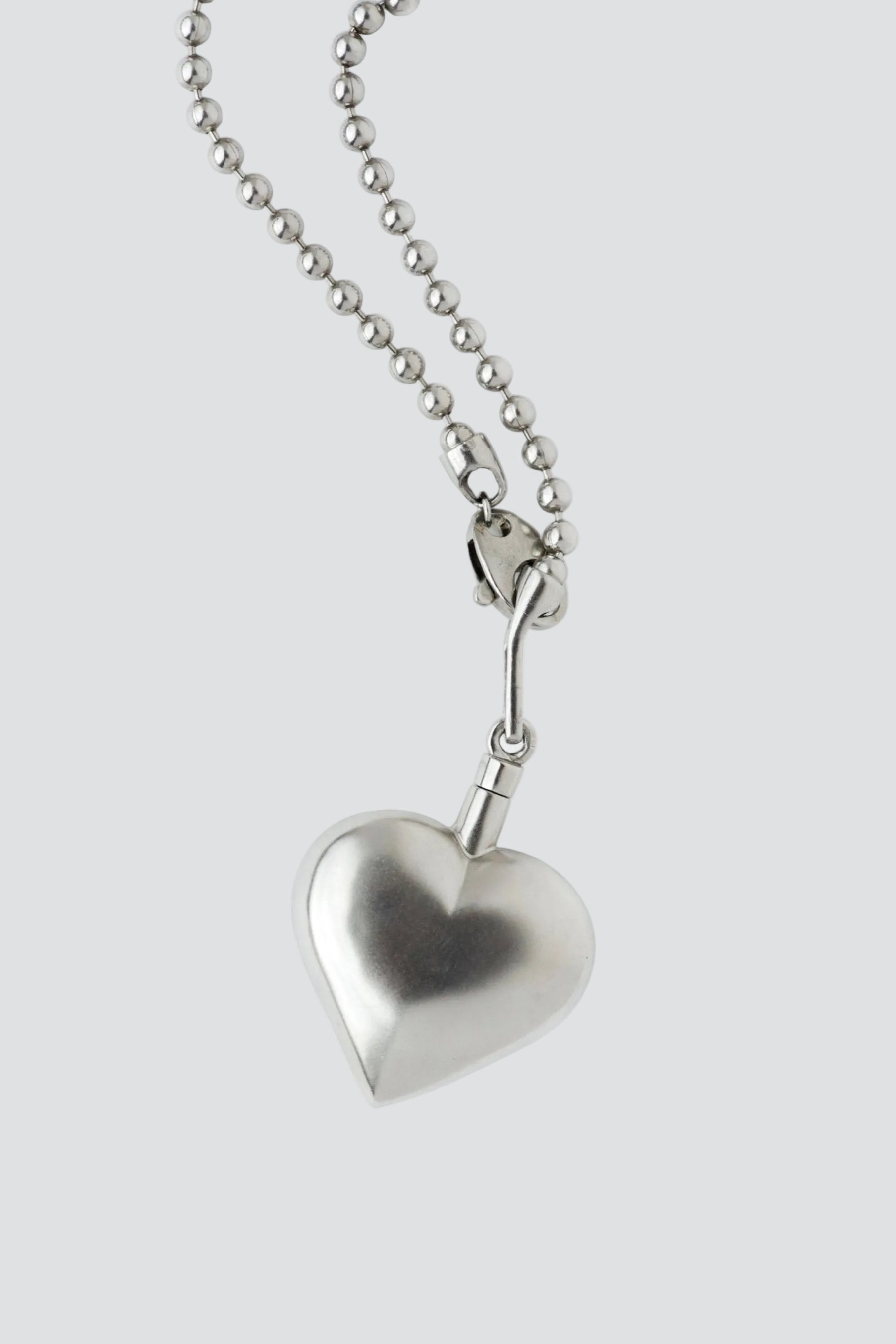 Silver Puffed Heart II Necklace