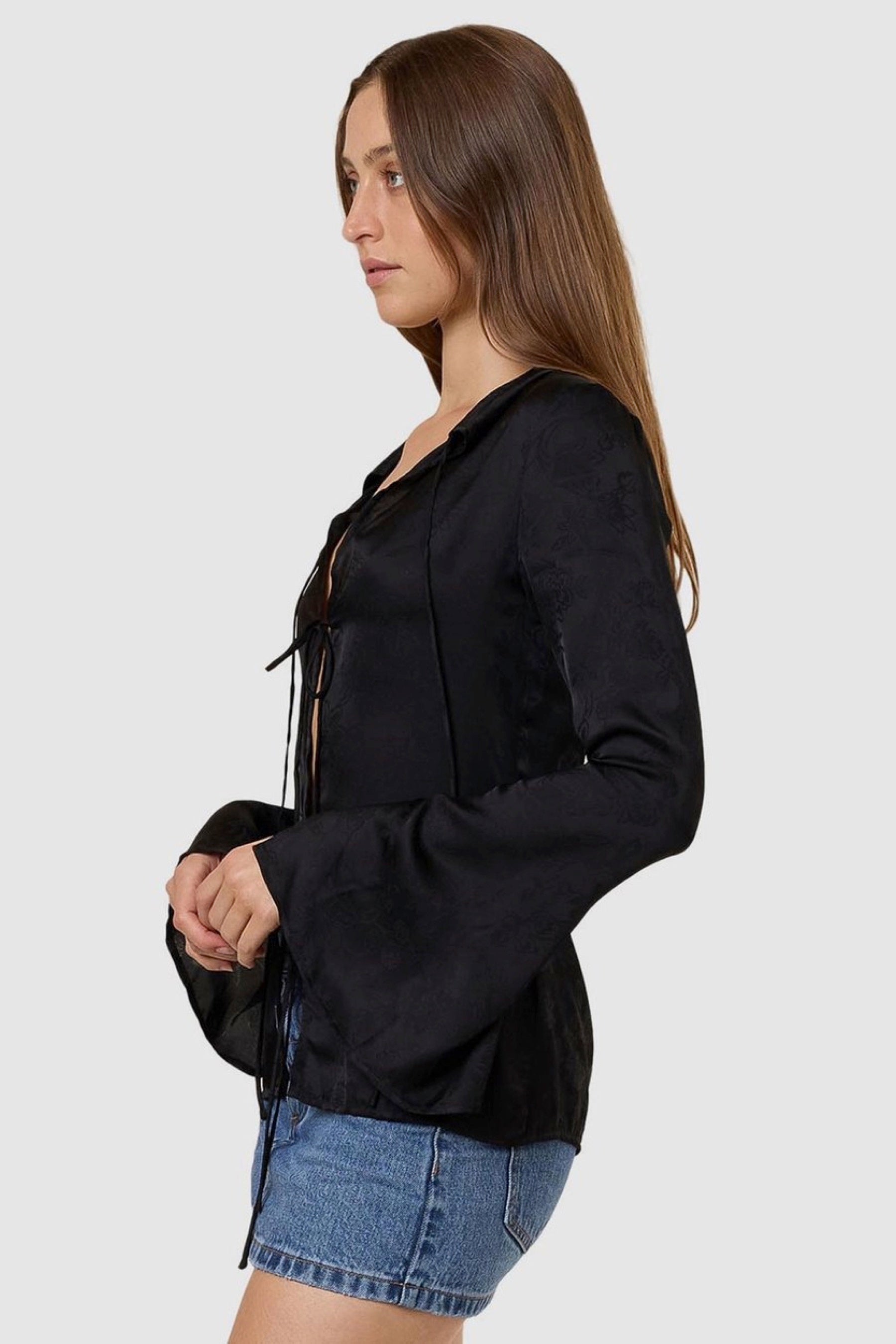 Black Lost In The Light Top