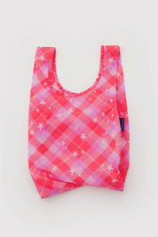 Baby Pink Star Plaid Baggu