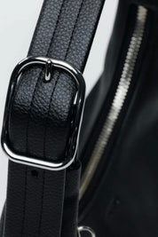 Black Leather Mini Shoulder Bag