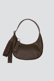 Brown Leather Small Crescent Bag