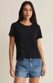 Black Junie Slub Tee