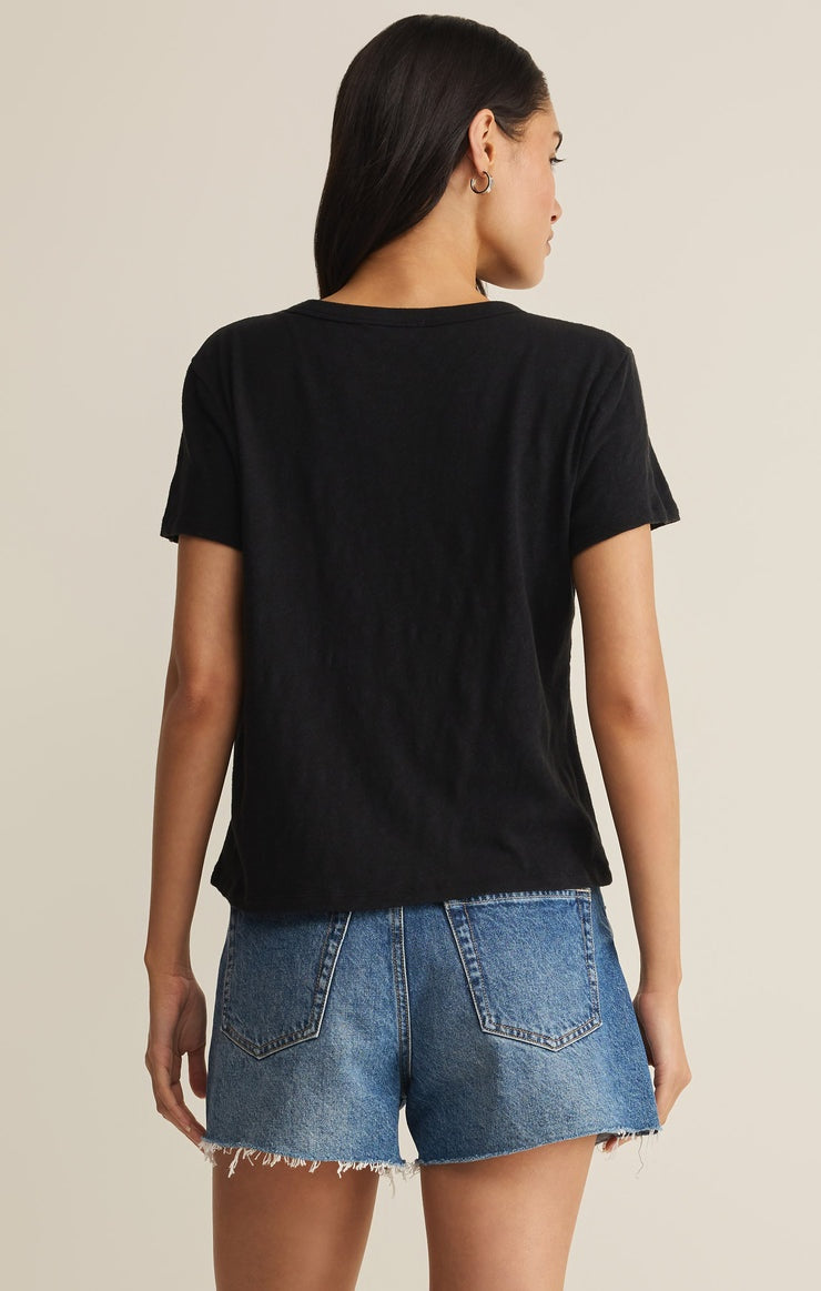 Black Junie Slub Tee
