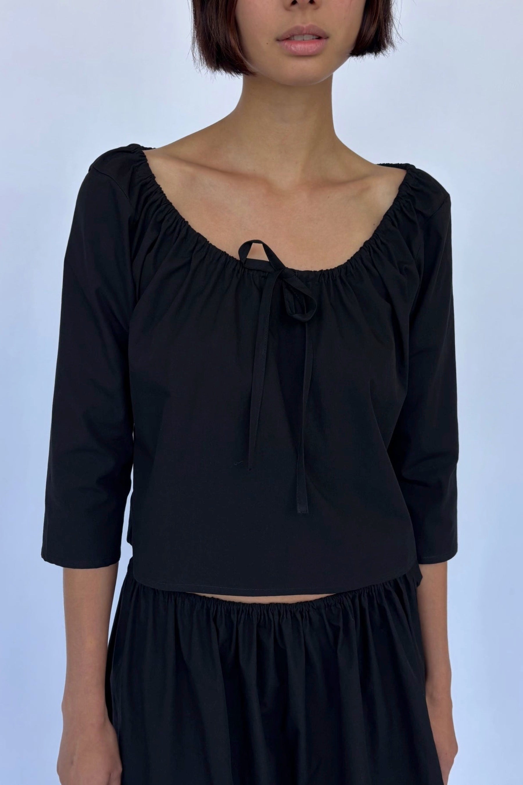 Black Scoop Top