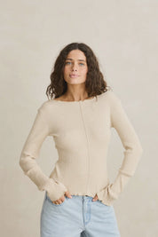 White Marle Essential Knit Top