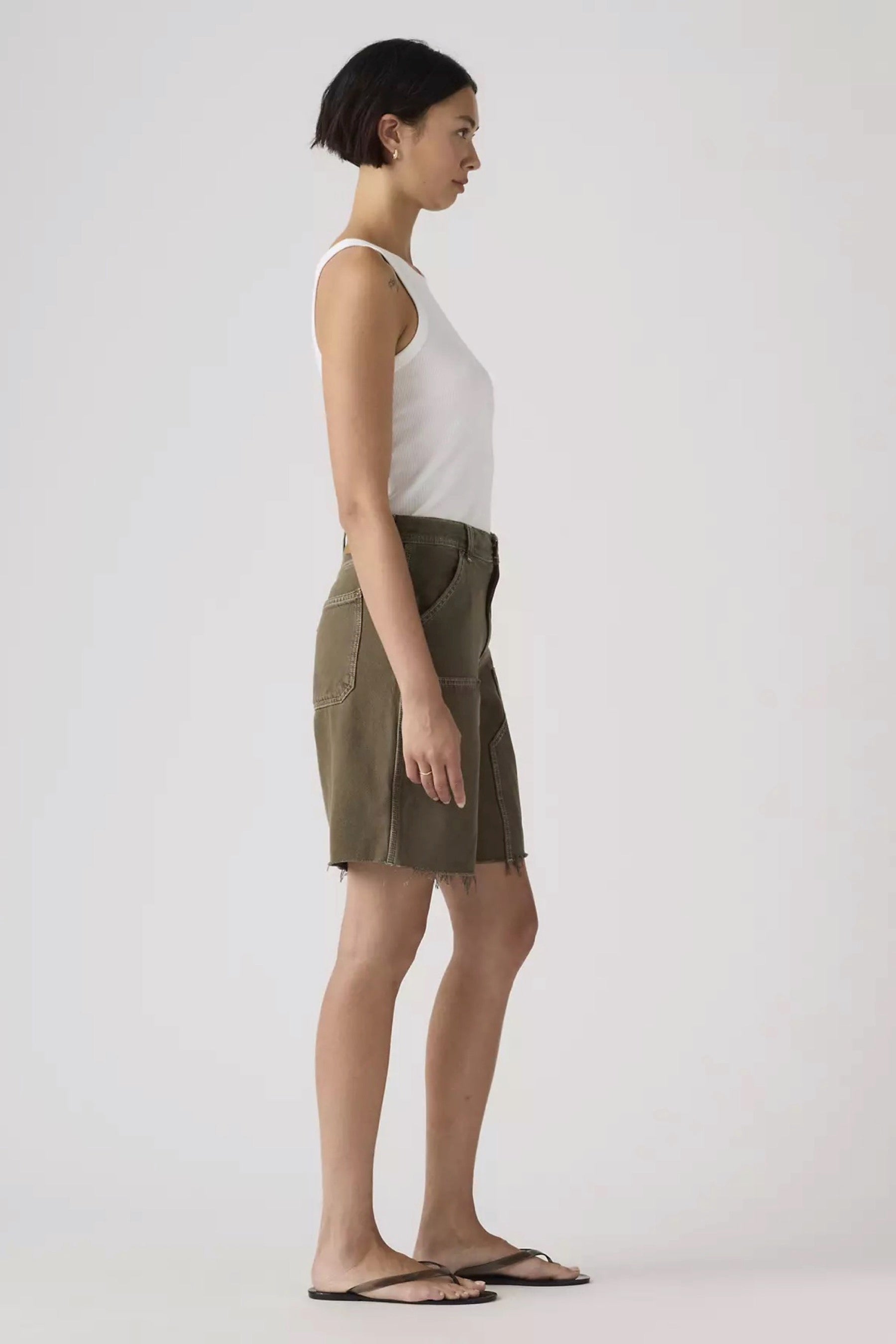 Washed Canteen Baggy Dad Utility Short