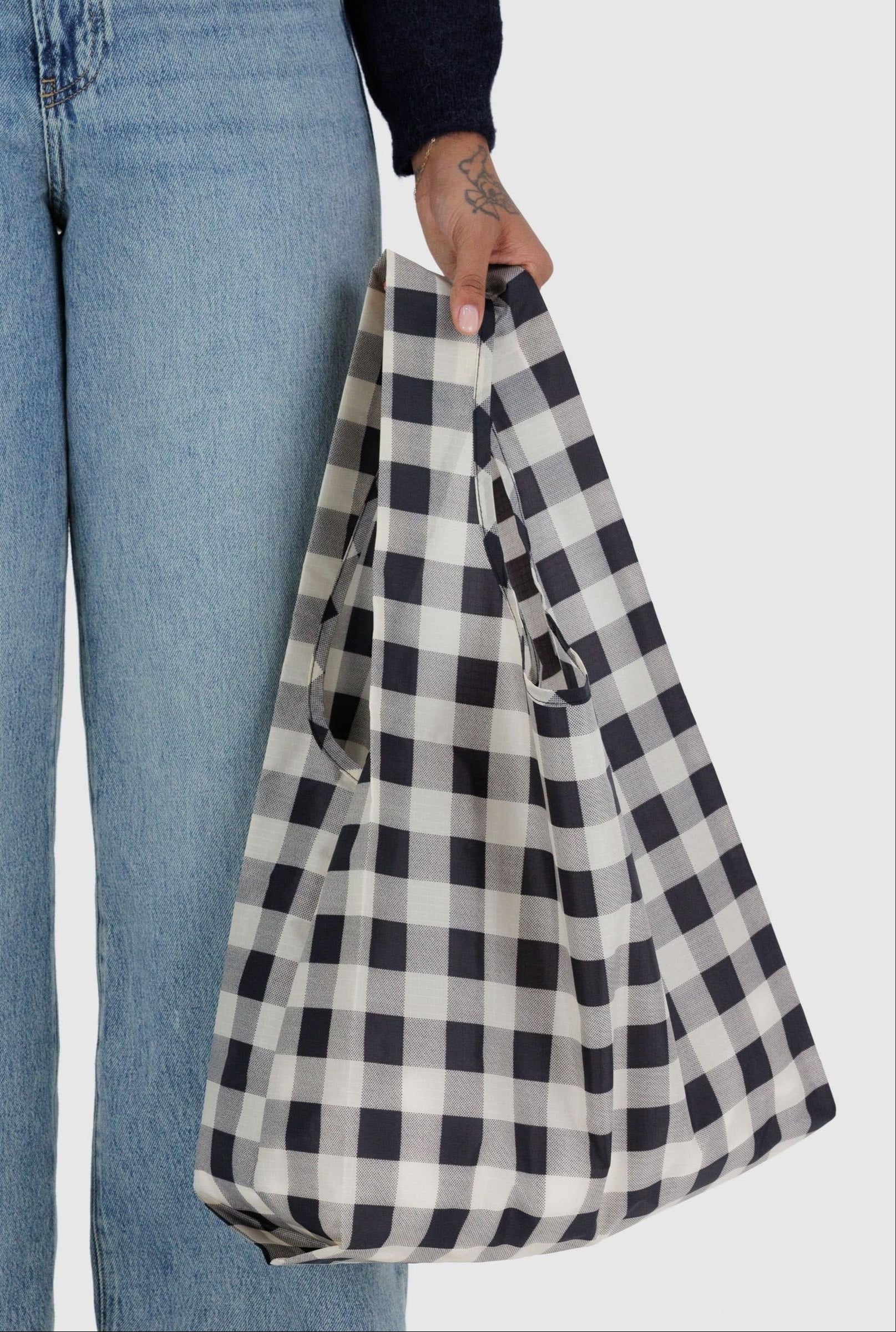 Black & White Big Check Baggu