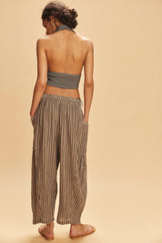 Charcoal Striped Quinn Pant