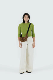Leopard Small Crescent Bag