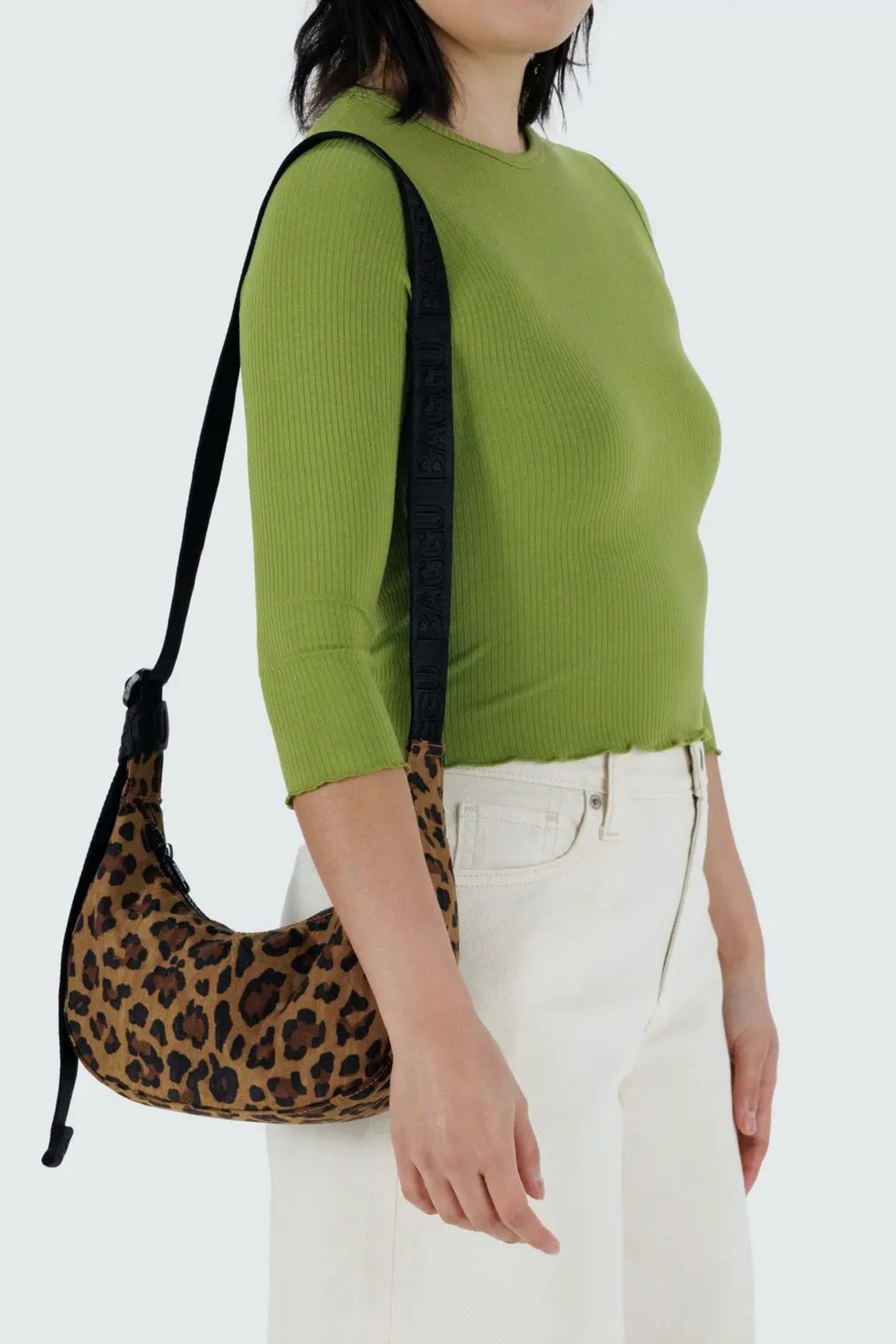 Leopard Small Crescent Bag