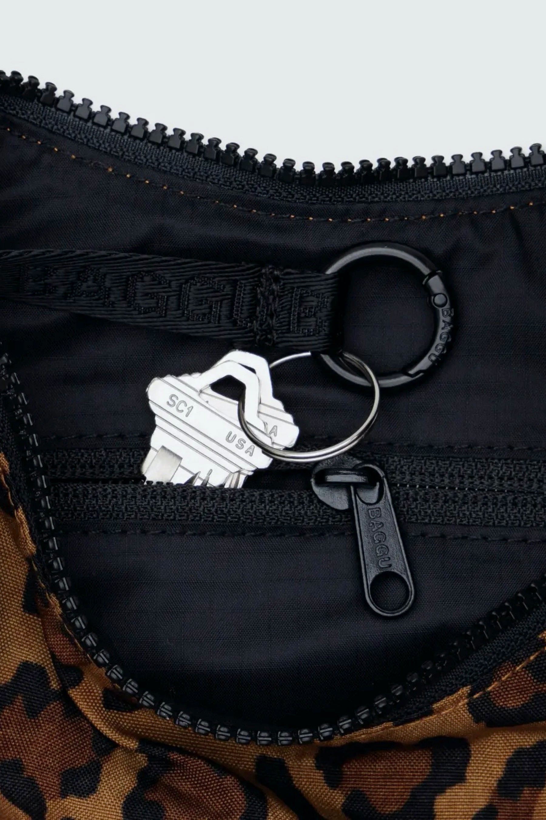 Leopard Small Crescent Bag