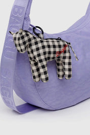 Black & White Gingham Horse Charm