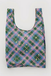 Green Star Plaid Baggu