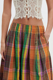 Orange Ivy Crop Pull-On Cullotte