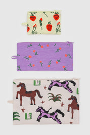 Painted Prairie Flat Pouch Set