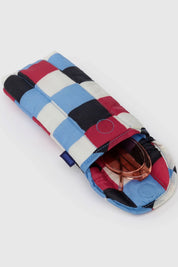 Painted Check Puffy Glasses Sleeve