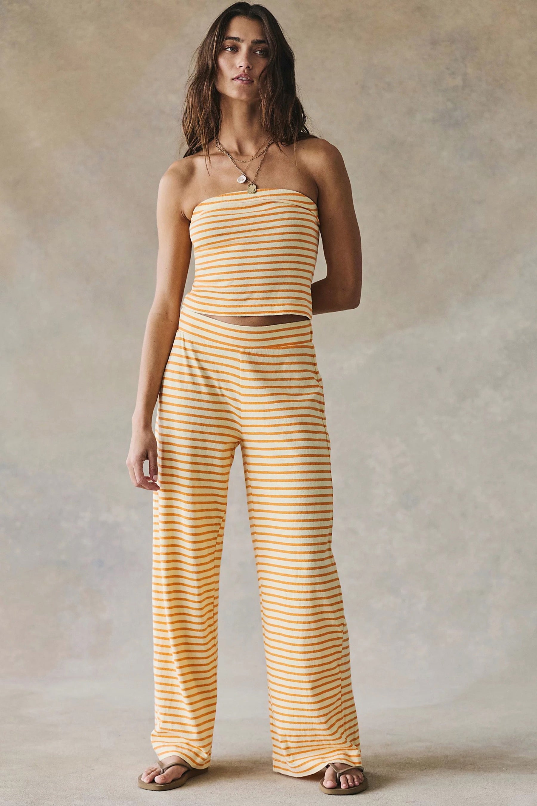 Papaya Stripe Sailor Set