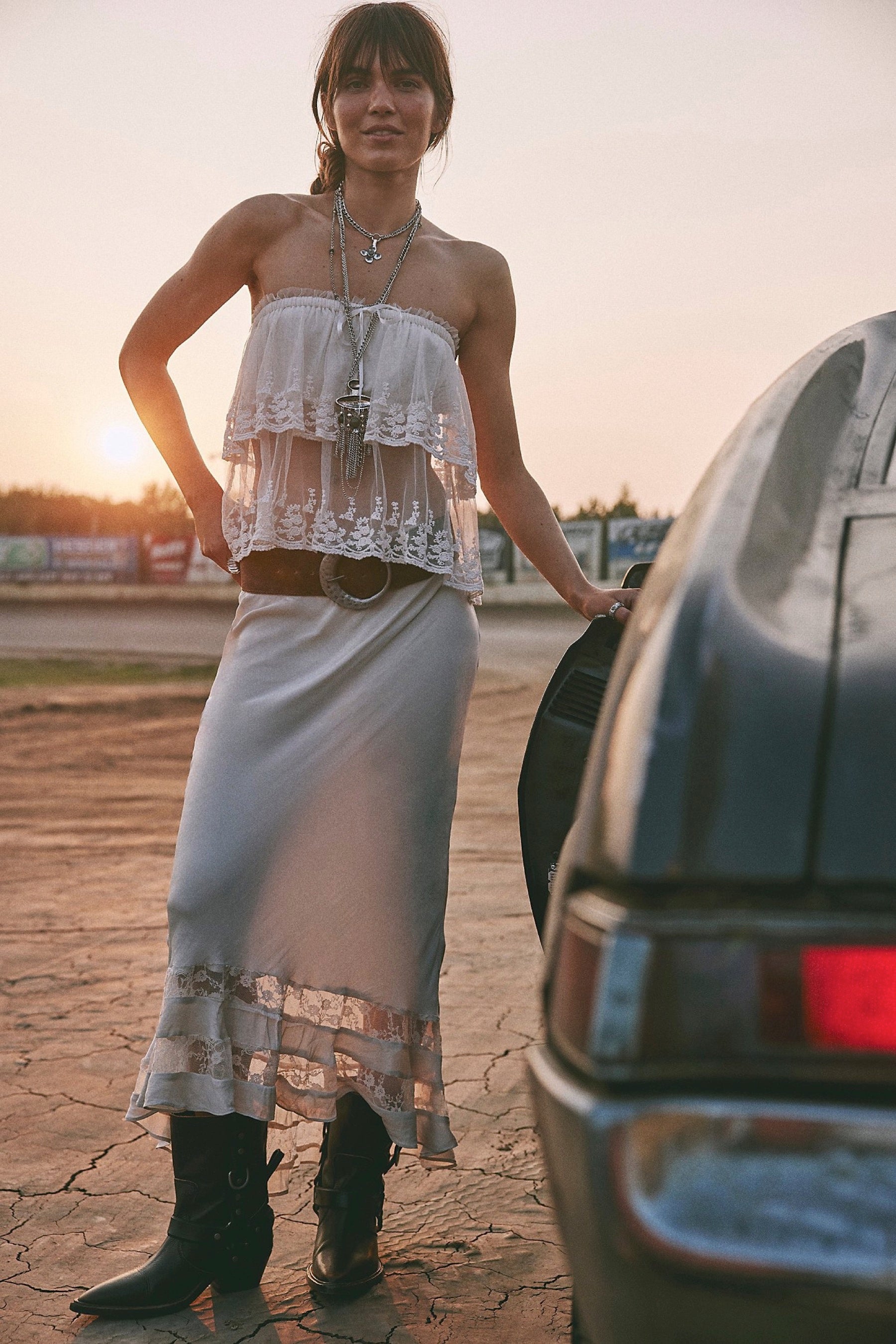 Tea Long Lost Lover Slip Skirt