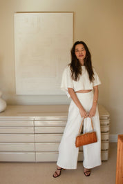 Boucle White Delilah Pant