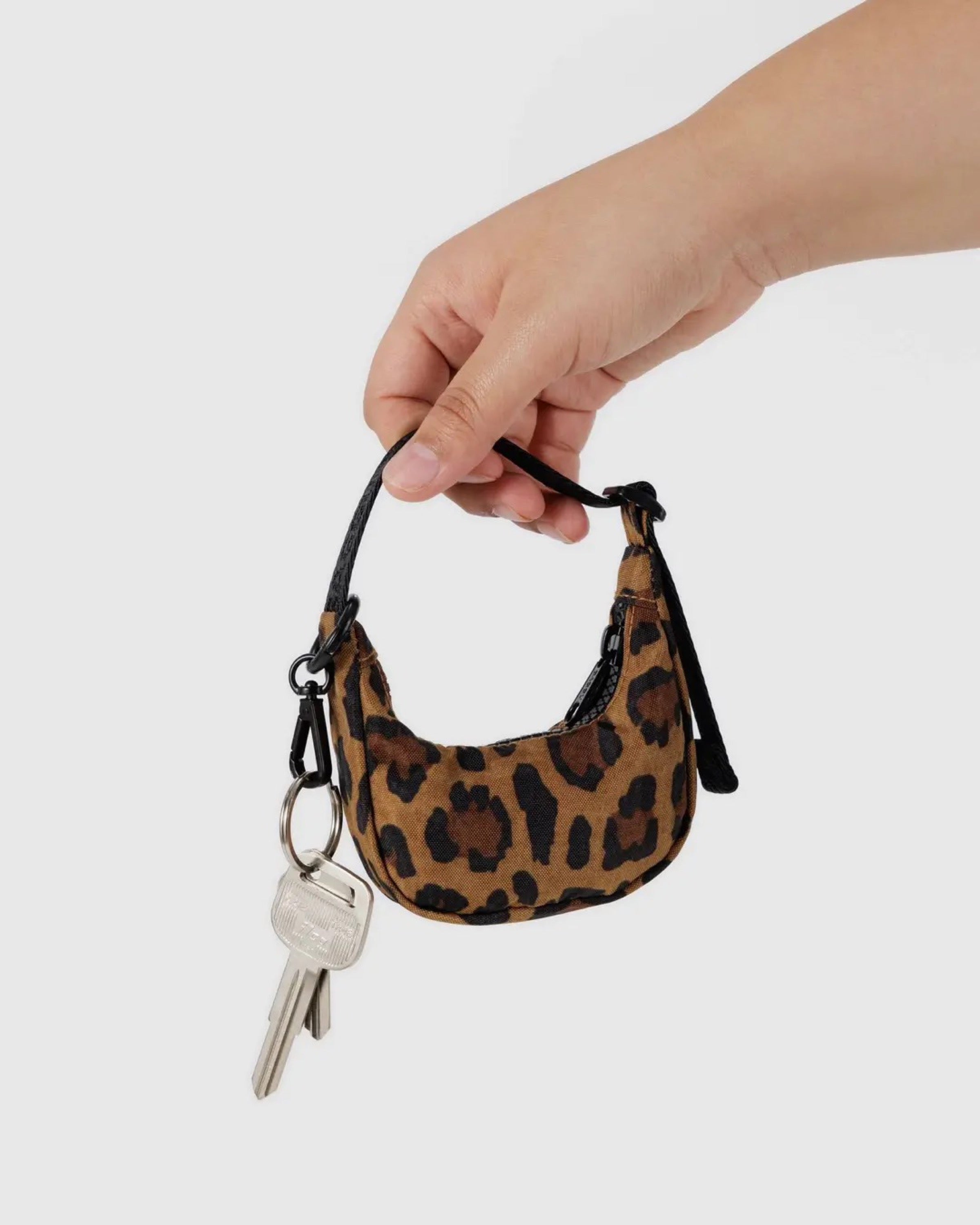 Leopard Crescent Bag Charm