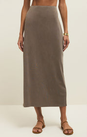 Taupe Gail Midi Skirt