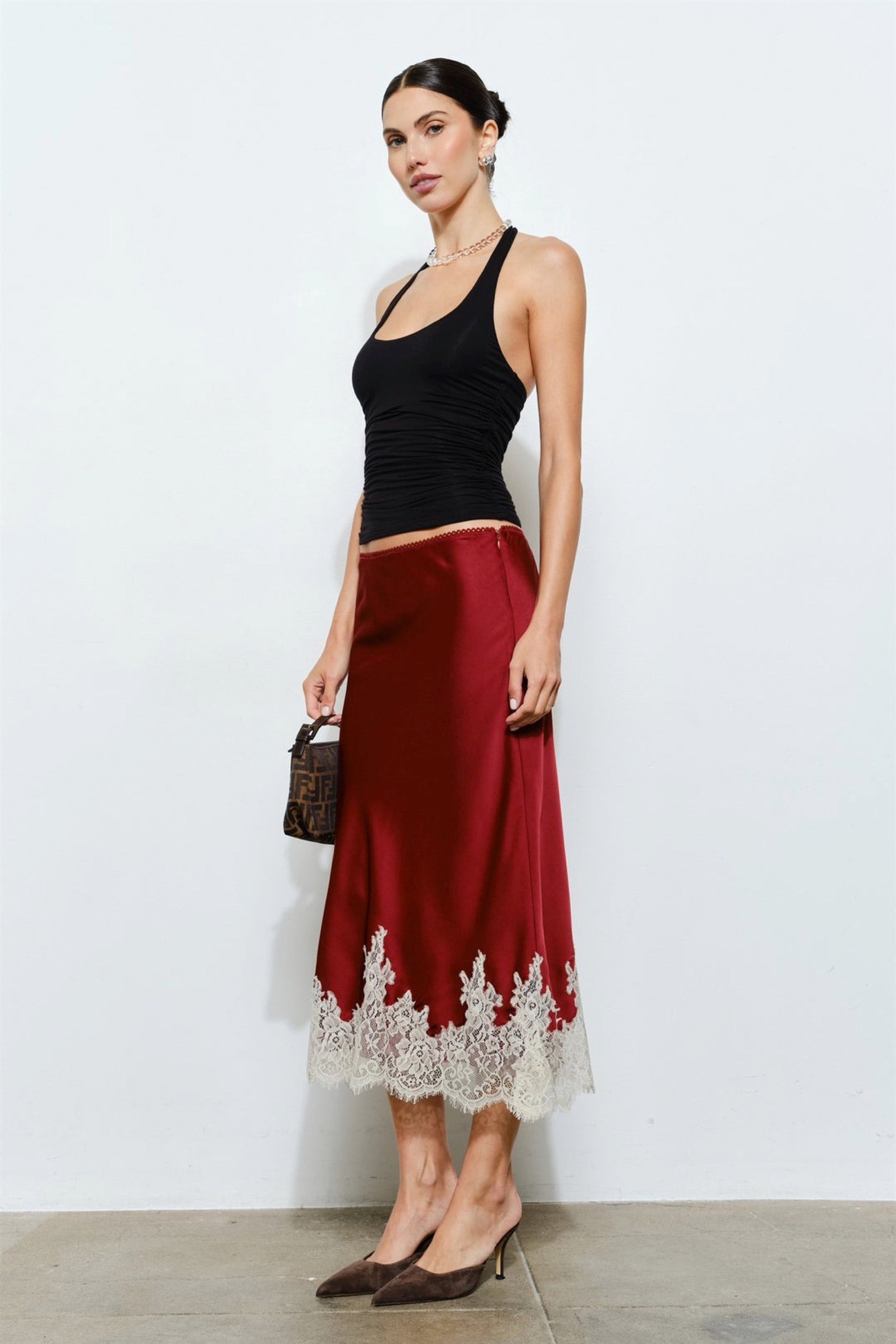 Black Helena Halter Top