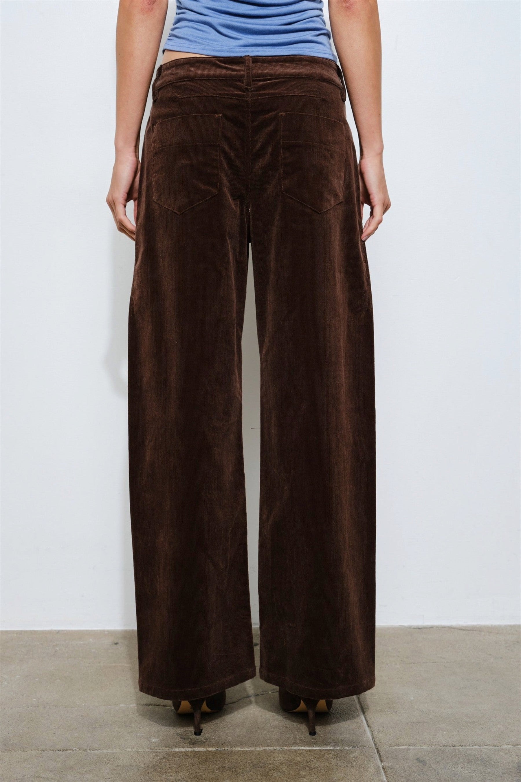 Brown Cord Cosette Barrel Pant