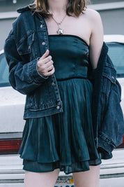 Black Daisy Mini Dress