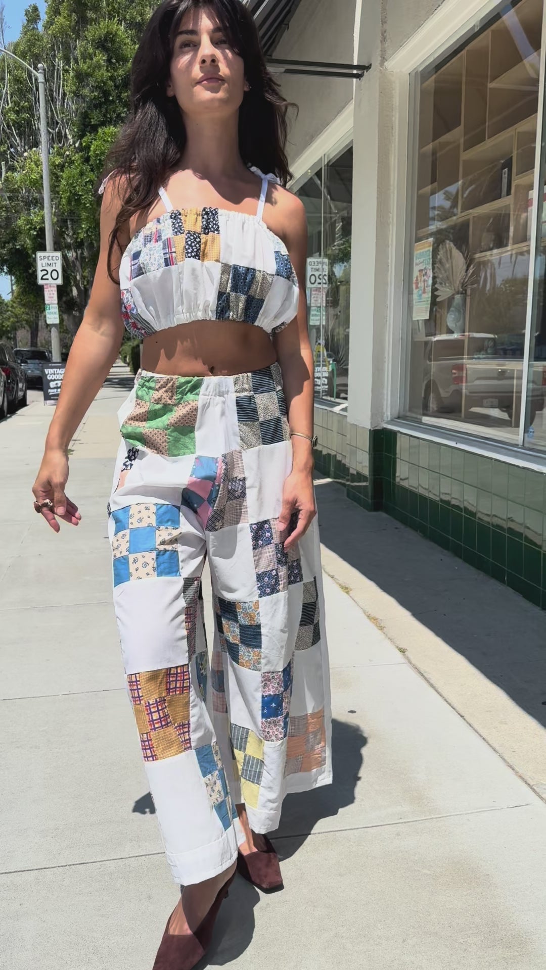 Vintage Quilt Tie Tank