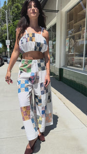 Vintage Quilt Tie Tank