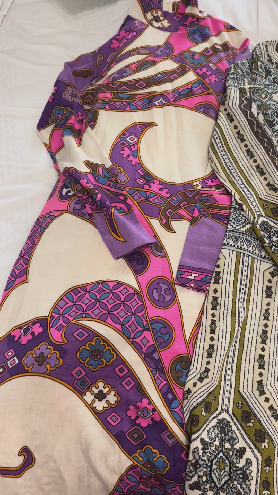 1960s Pink + Purple Sweater Dress 02