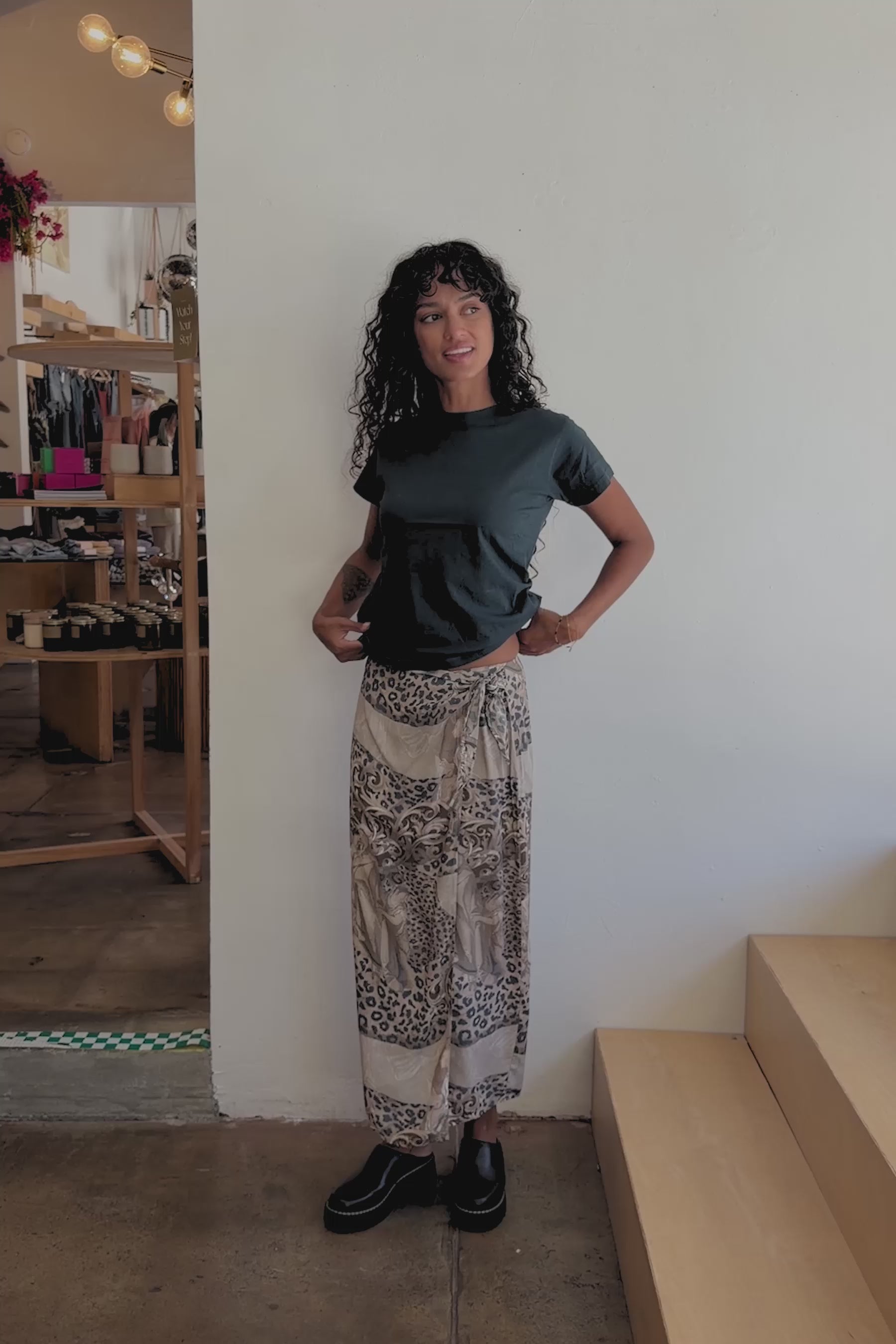 ABS Leopard Wrap Skirt