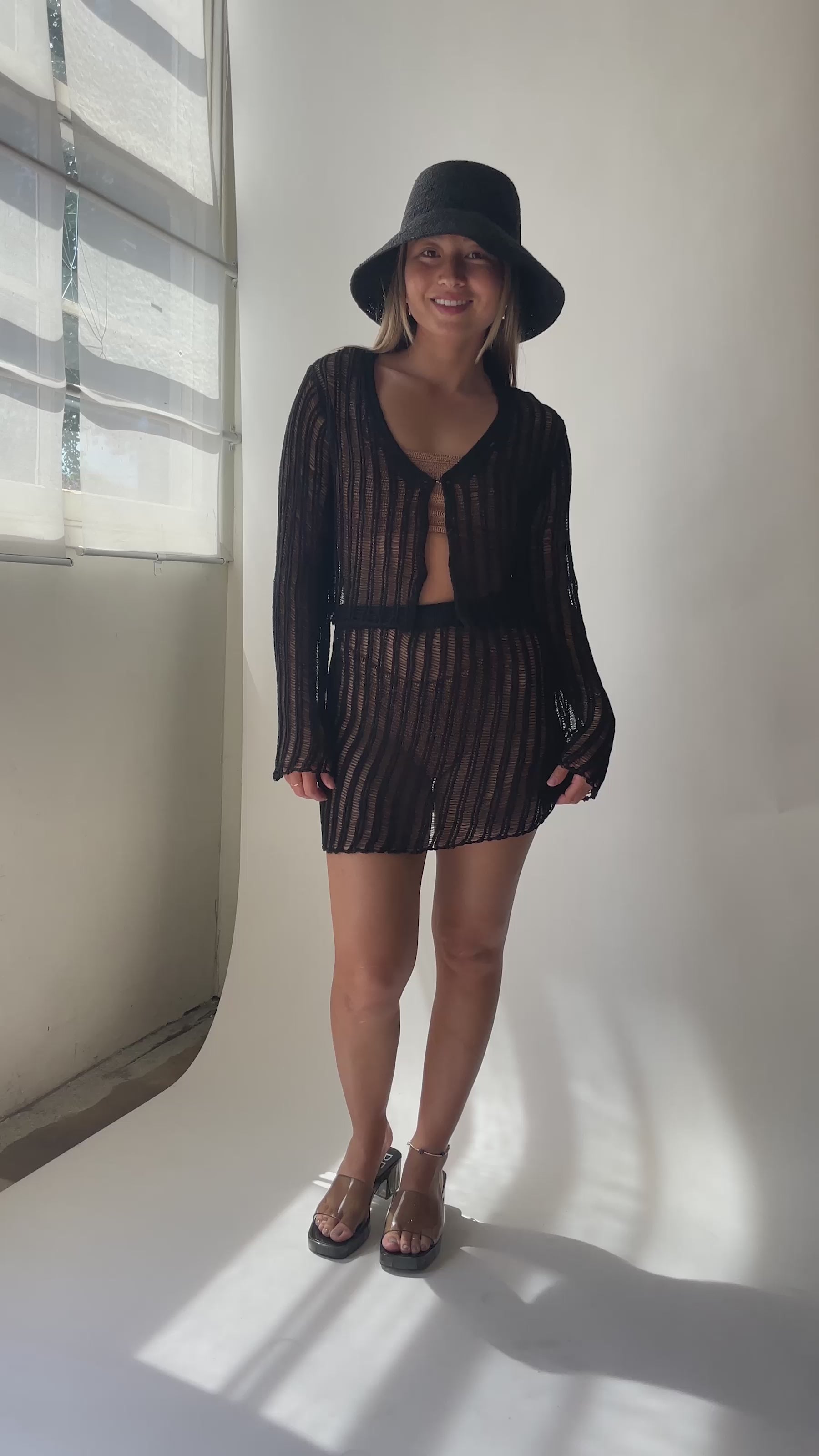 Black Crochet Melody Top