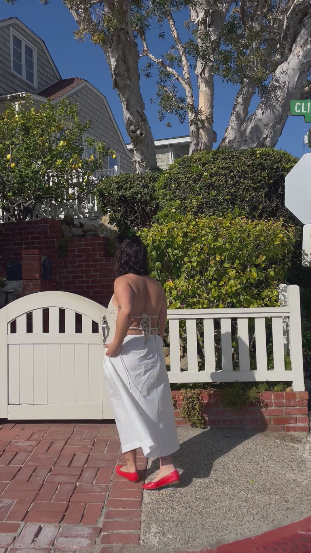 Chenille Plaid Halter Top