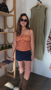 Orange Gingham Nola Cami