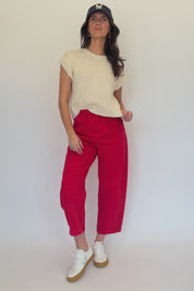 Crayon Red Canvas Arc Pant