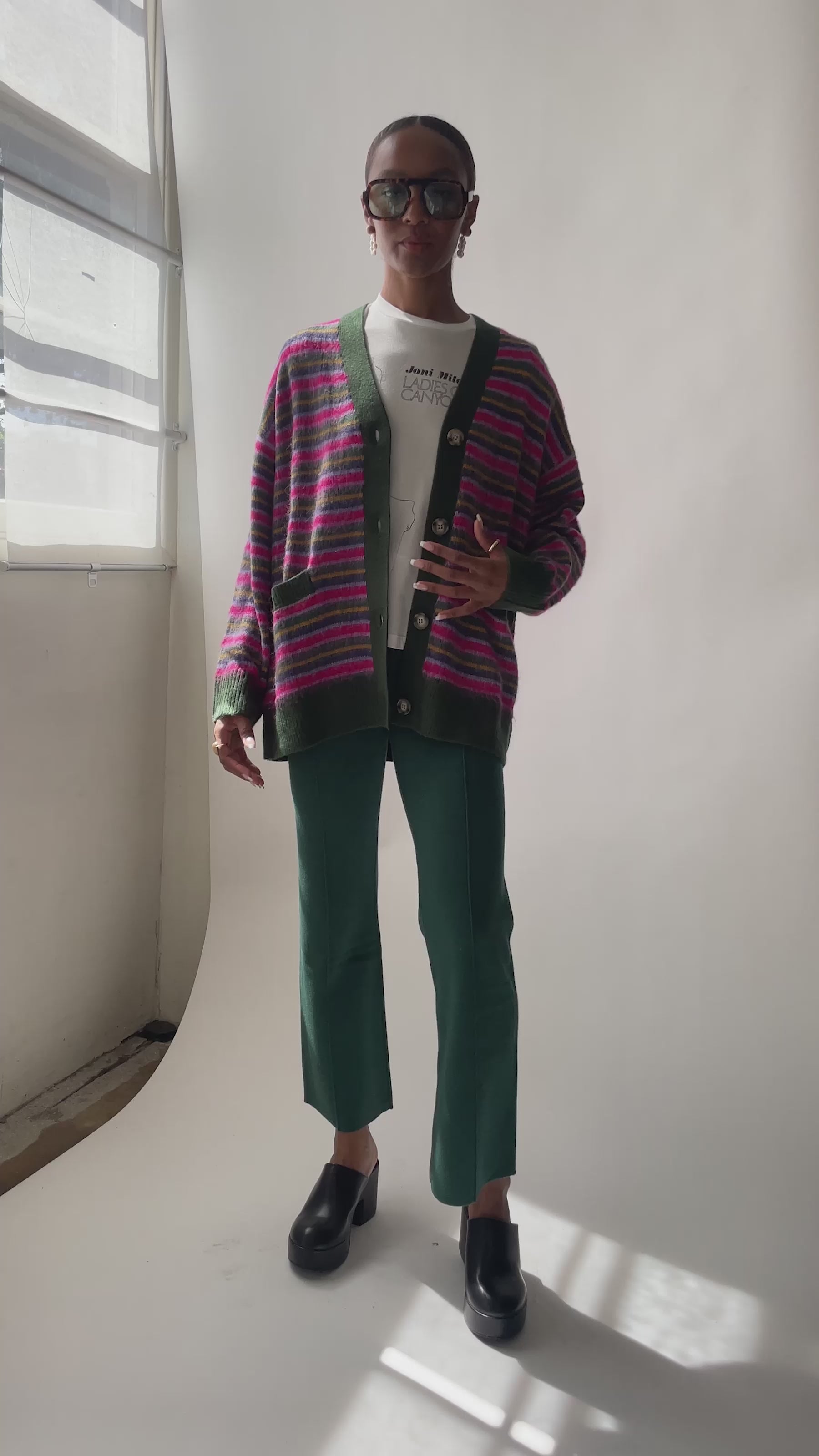 Garden Bloom Stripe Cardigan