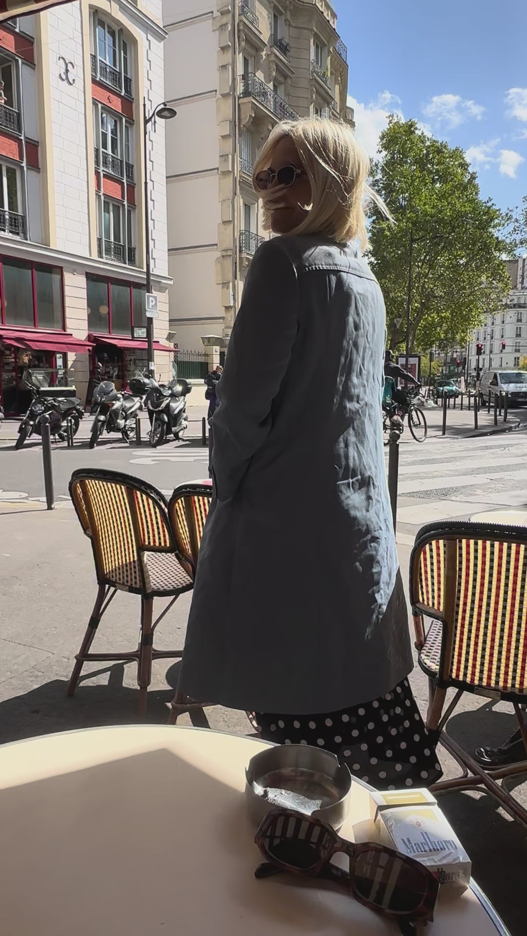 Light Blue Trench Coat
