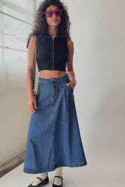 Washed Blue Bonnie Skirt