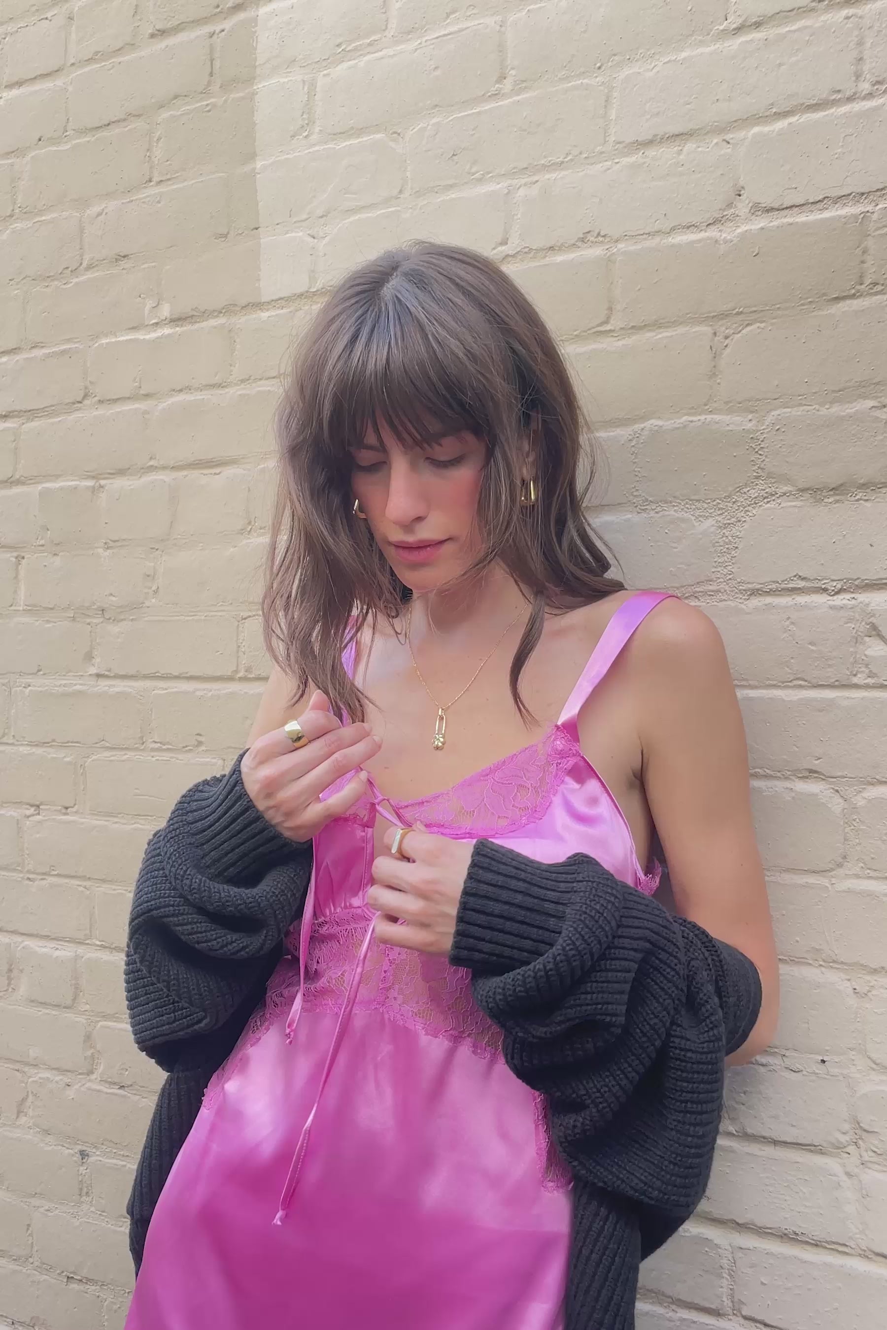 Pink Satin Rina Dress