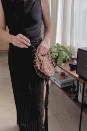 Leopard Small Crescent Bag